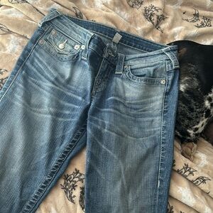 Light wash blue jeans